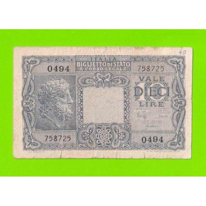 Италия - 10 лир - 1944