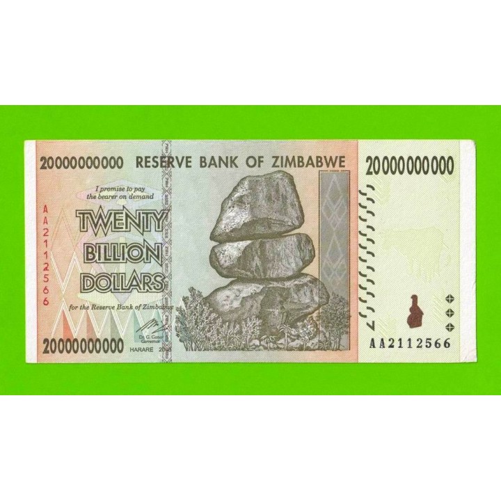 Зимбабве - 20000000000 / 20 миллиардов долларов - 2008 (AA)