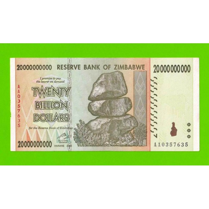 Зимбабве - 20000000000 / 20 миллиардов долларов - 2008 (AA)