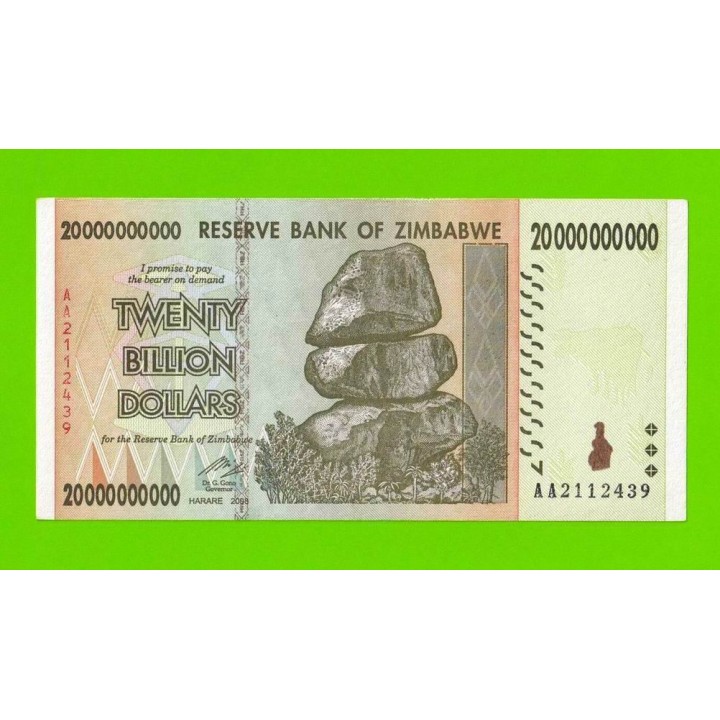 Зимбабве - 20000000000 / 20 миллиардов долларов - 2008 (AA)