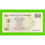 Зимбабве - 500 долларов - 2006 (AA)