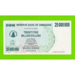 Зимбабве - 25000000 / 25 миллионов долларов - 2008 (AA)
