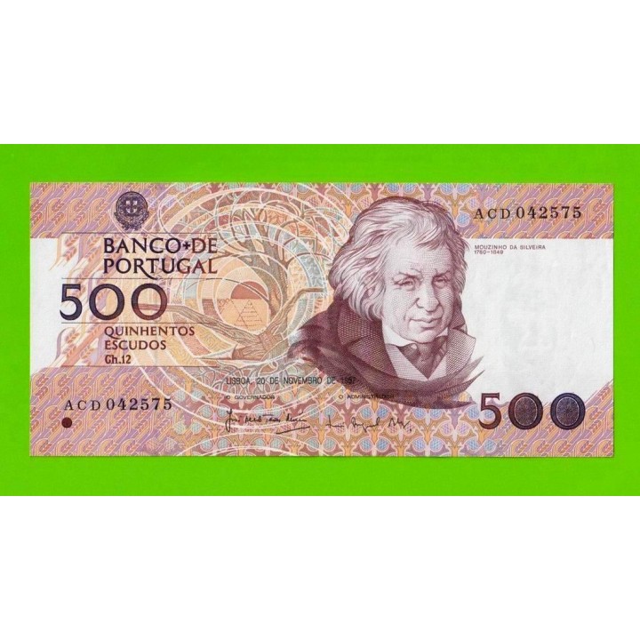 Португалия - 500 эскудо - 1987 - UNC!!!