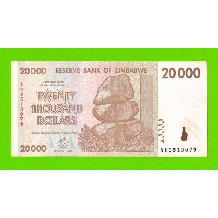 Зимбабве - 20000 долларов - 2008 (AB)