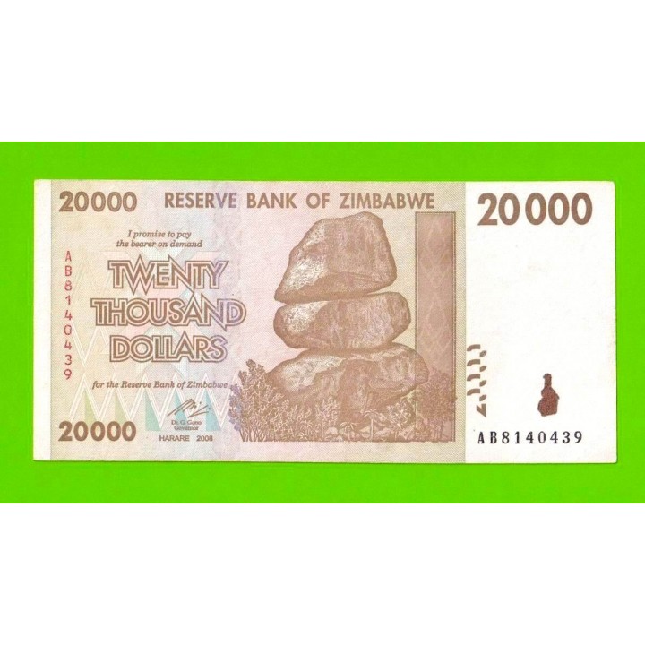 Зимбабве - 20000 долларов - 2008 (AB)
