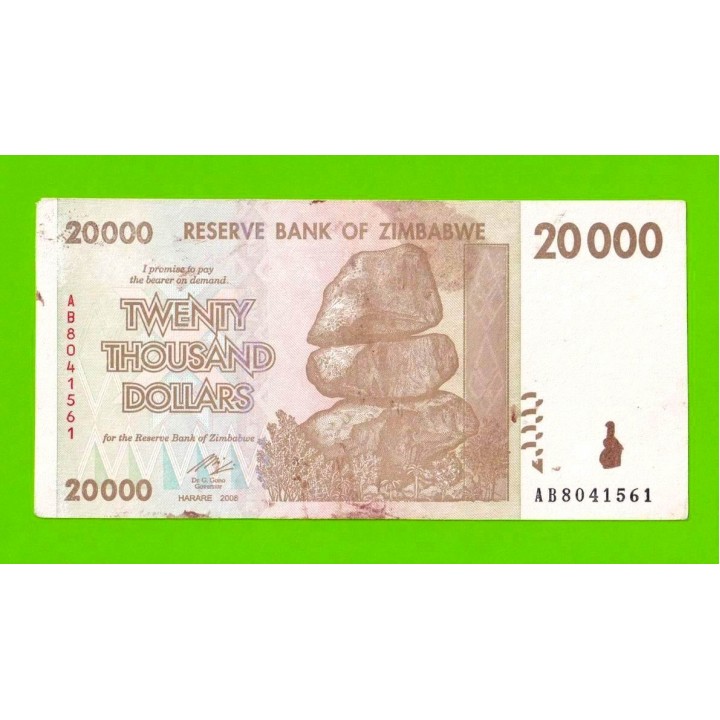 Зимбабве - 20000 долларов - 2008 (AB)