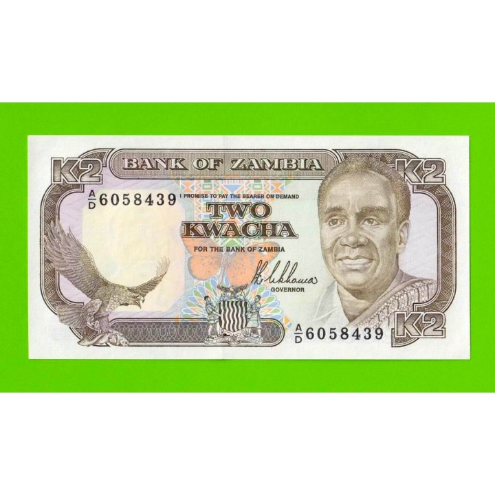 Замбия - 2 квачи - 1989 - UNC!!!