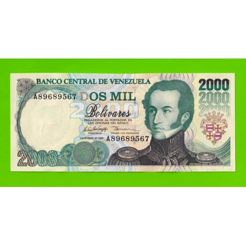 Венесуэла - 2000 боливаров - 1995 (A) - UNC!!!