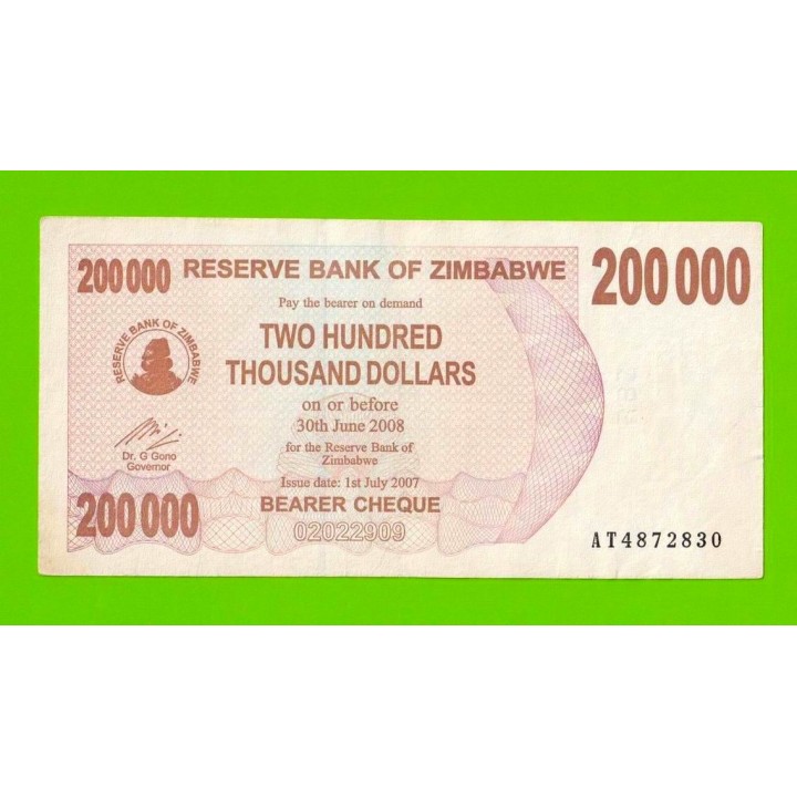 Зимбабве - 200000 долларов - 2007 (AT)