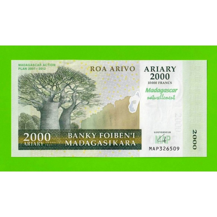Мадагаскар - 2000 ариари - 2007 - UNC!!!