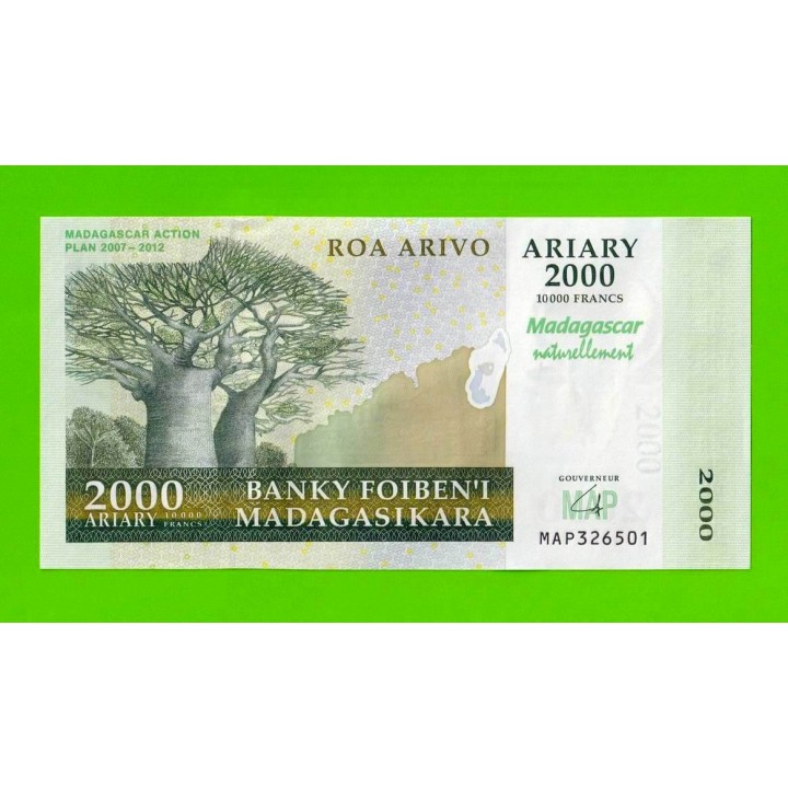 Мадагаскар - 2000 ариари - 2007 - UNC!!!