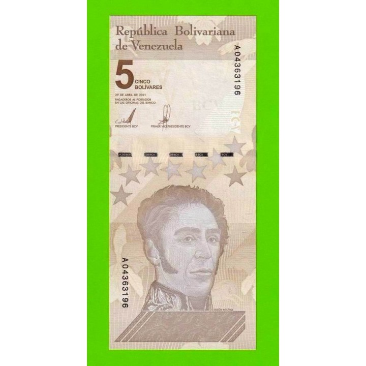 Венесуэла - 5 боливаров - 2021 (A) - UNC!!!