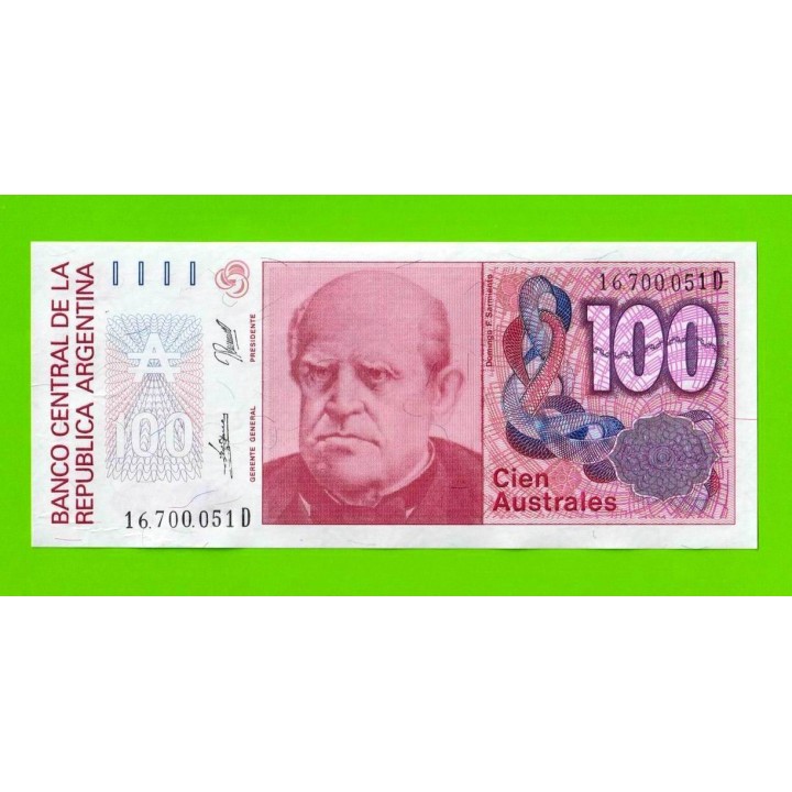 Аргентина - 100 аустралей - 1985 (D) - UNC-!!!