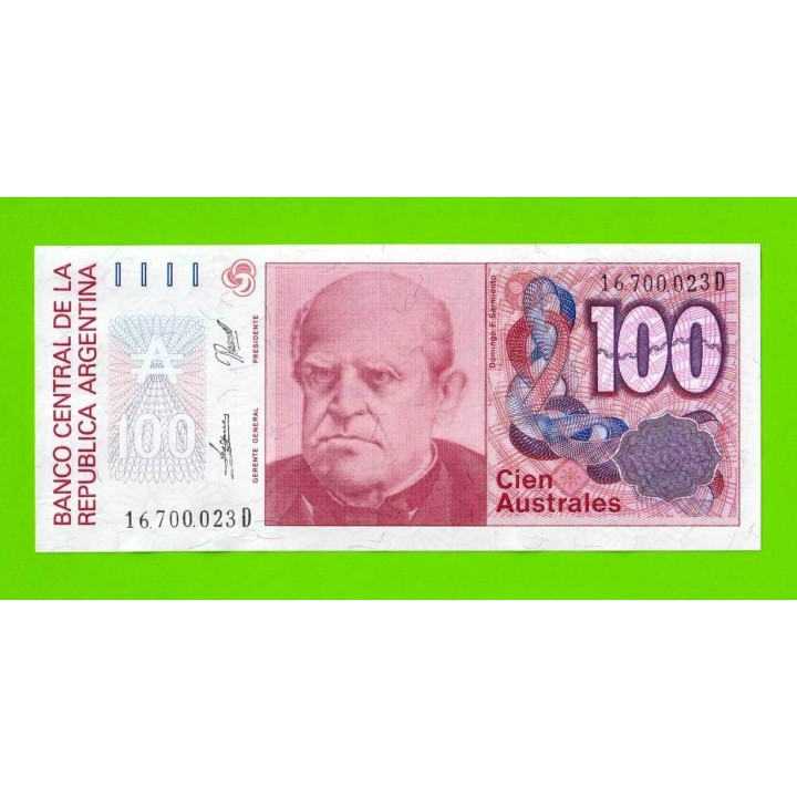 Аргентина - 100 аустралей - 1985 (D) - UNC-!!!