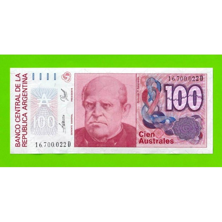 Аргентина - 100 аустралей - 1985 (D) - UNC-!!!