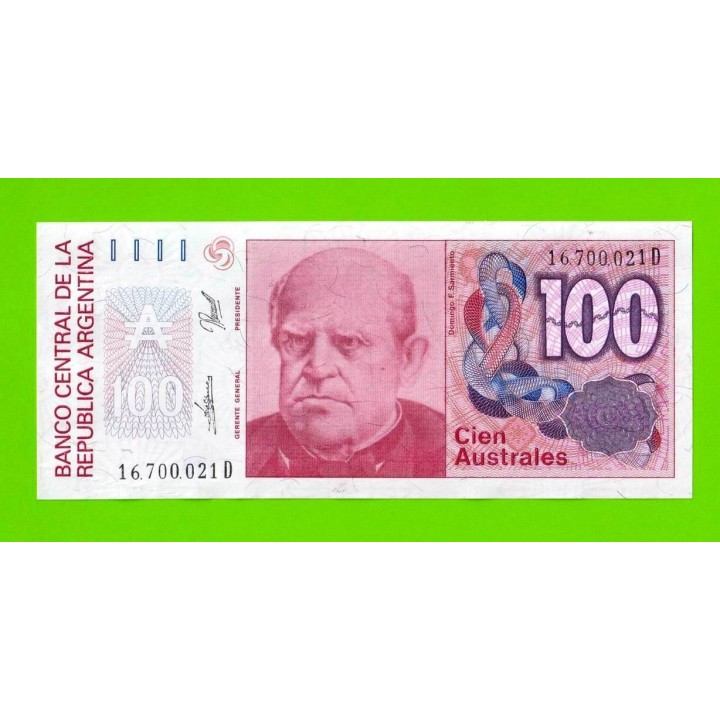 Аргентина - 100 аустралей - 1985 (D) - UNC-!!!