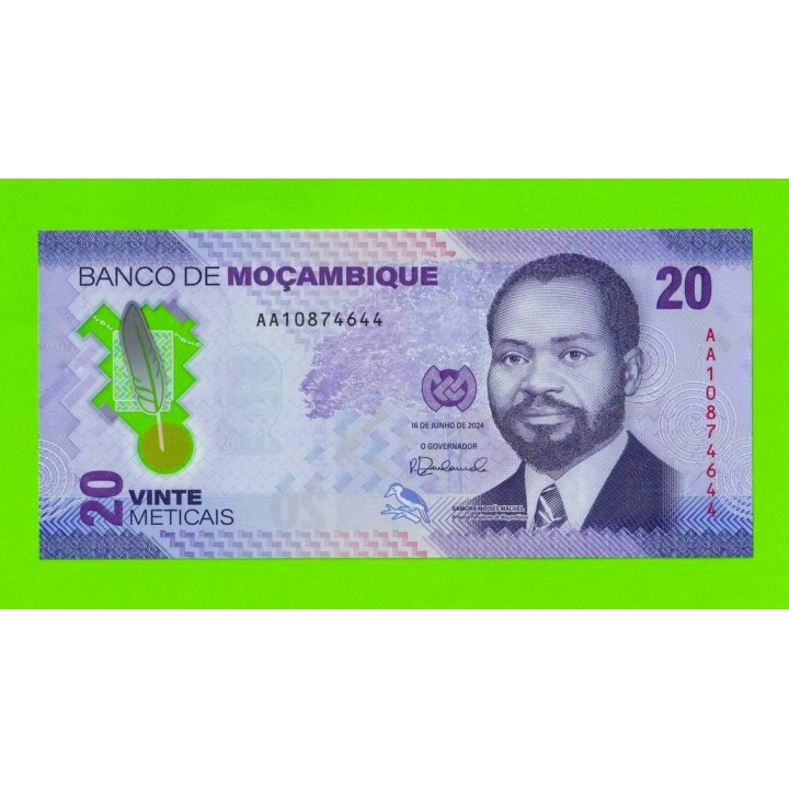 Мозамбик - 20 метикалов - 2024 (AA) - Полимер - UNC!!!