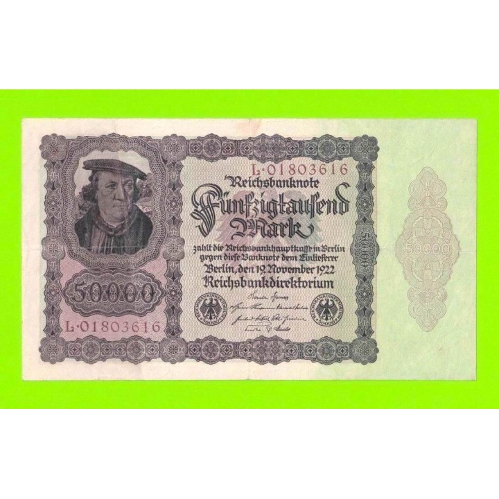 Германия - 50000 марок - 1922 - Тип 1 (DEU-89)