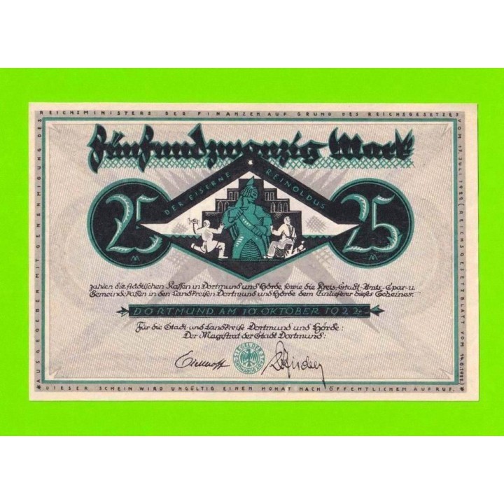 Германия (Дортмунд) - 25 марок - 1922 - UNC-!!!