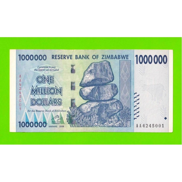 Зимбабве - 1000000 / 1 миллион долларов - 2008 (AA)