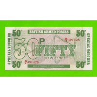 Великобритания, Англия, Британская Армия (ваучер) - 50 пенсов - 1972 - UNC!!!