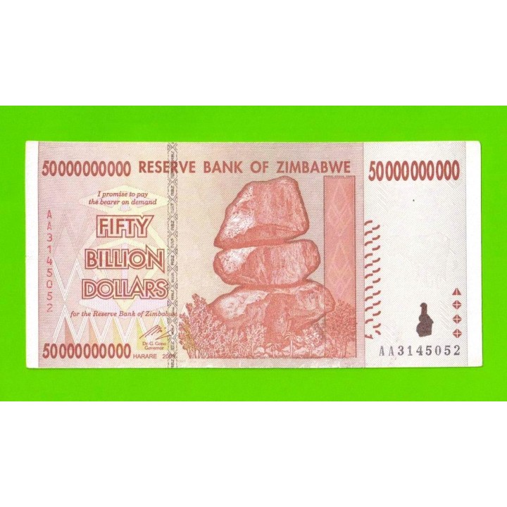 Зимбабве - 50000000000 / 50 миллиардов долларов - 2008 (AA)