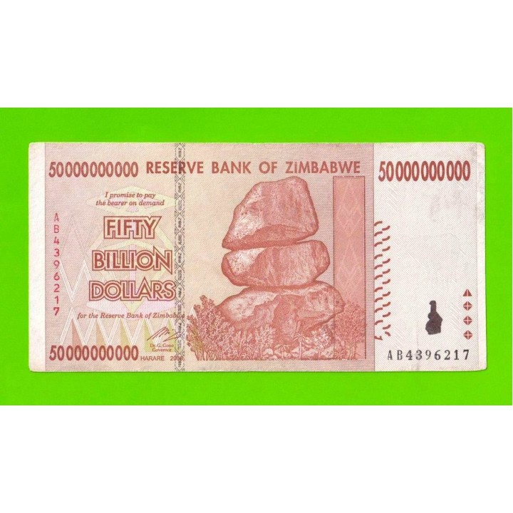 Зимбабве - 50000000000 / 50 миллиардов долларов - 2008 (AB)
