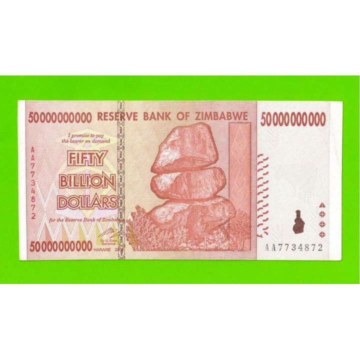 Зимбабве - 50000000000 / 50 миллиардов долларов - 2008 (AA)