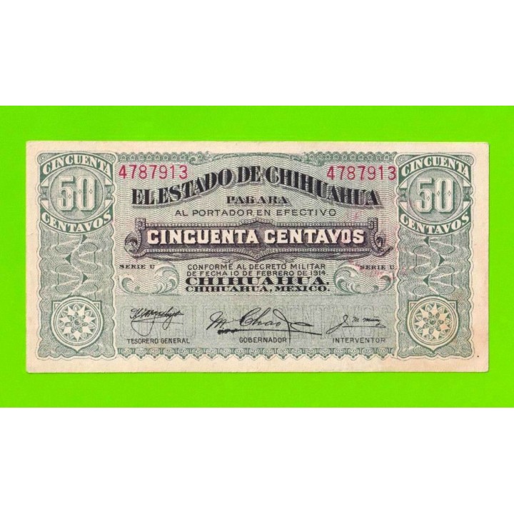 Мексика (Чихуахуа) - 50 сентаво - 1914