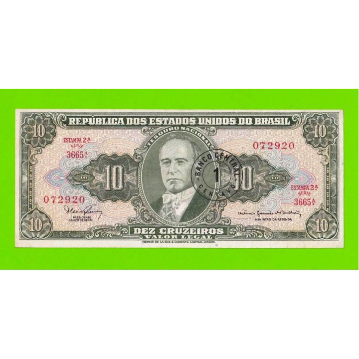 Бразилия - 1 сентаво на 10 крузейро - 1966 / 1967