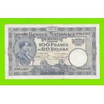 Бельгия - 100 франков / 20 белгас - 1930