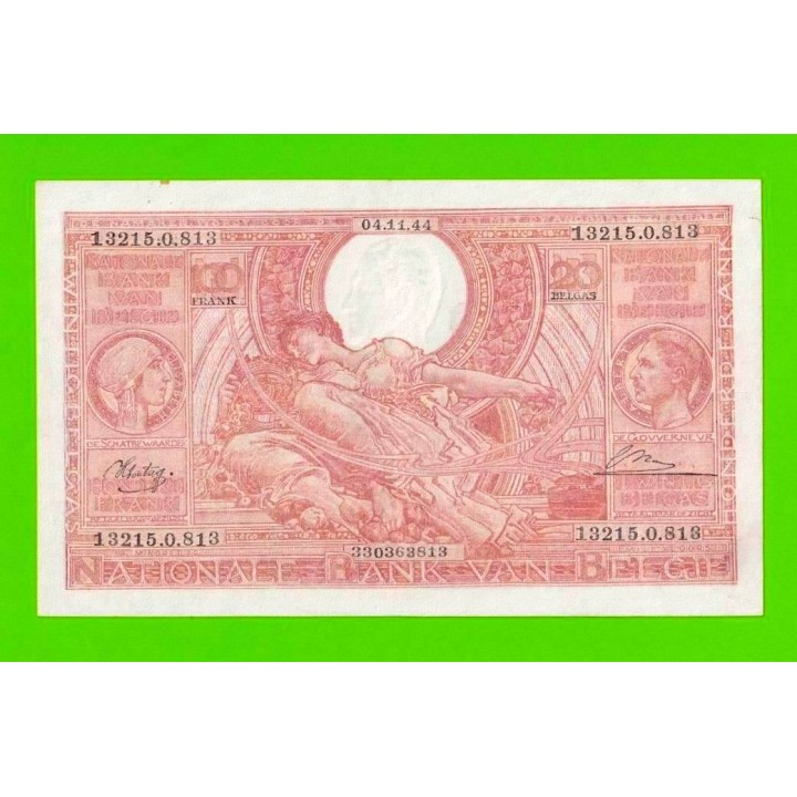 Бельгия - 100 франков / 20 белгас - 1944 - XF!!!
