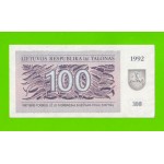 Литва - 100 талонов - 1992 - aUNC-!!!