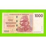 Зимбабве - 1000 долларов - 2007 (AB)