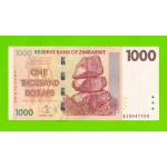 Зимбабве - 1000 долларов - 2007 (AA)