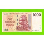 Зимбабве - 1000 долларов - 2007 (AA)