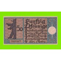Германия, Берлин - 50 пфеннигов - 1921 - НОТГЕЛЬД - UNC!!!