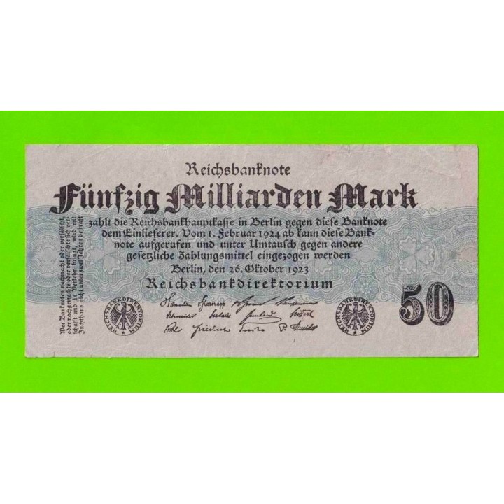 Германия, Берлин - 50000000000 / 50 миллиардов - 1923 (серая бумага)