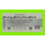 Германия, Берлин - 50000000000 / 50 миллиардов - 1923 (зеленая бумага) - aUNC!!!