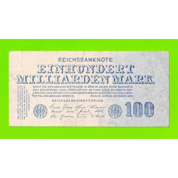 Германия, Берлин - 100000000000 / 100 миллиардов - 1923