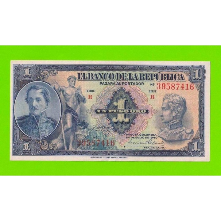 Колумбия - 1 песо - 1940 - XF+++!!!