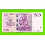 Зимбабве - 500 долларов - 2007 (AB)