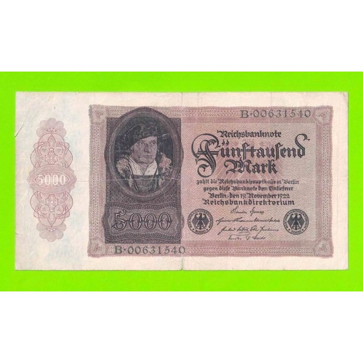 Германия - 5000 марок - 1922 (DEU-88)