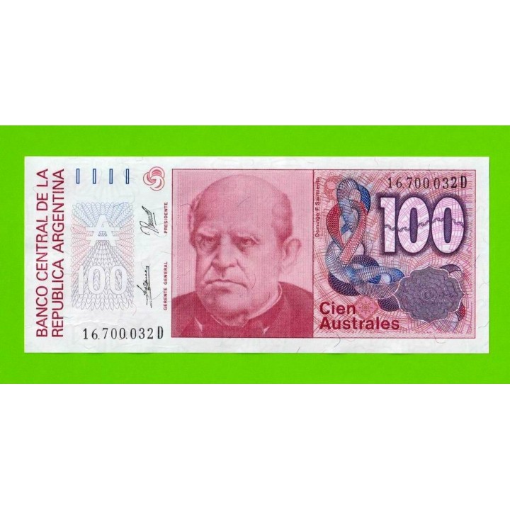 Аргентина - 100 аустралей - 1985 (D) - UNC-!!!