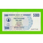 Зимбабве - 5000 долларов - 2007 (AA)