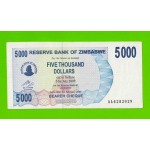 Зимбабве - 5000 долларов - 2007 (AA)