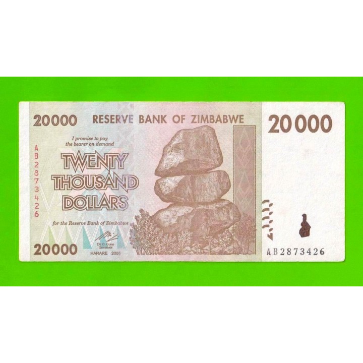 Зимбабве - 20000 долларов - 2008 (AB)