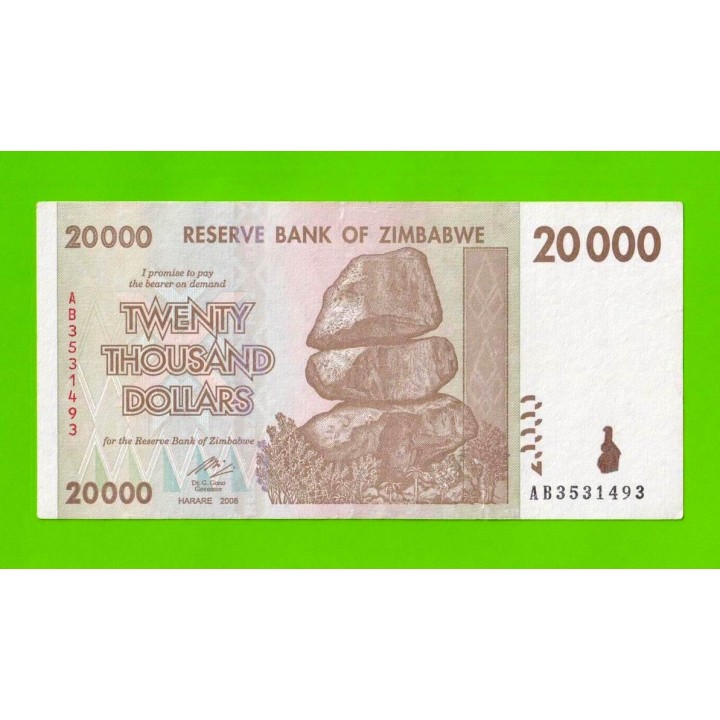 Зимбабве - 20000 долларов - 2008 (AB)