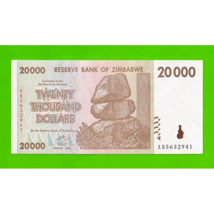 Зимбабве - 20000 долларов - 2008 (AB)