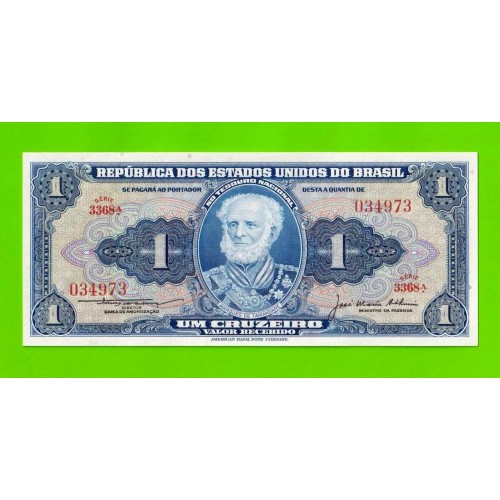 Бразилия - 1 крузейро - 1954 - UNC!!!